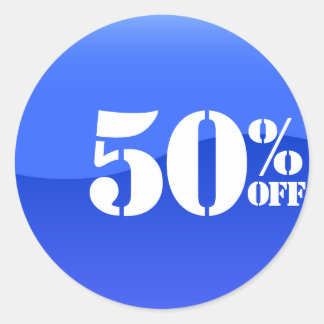 Rond 50% Cinquante Pour Cent De Remise Sticker