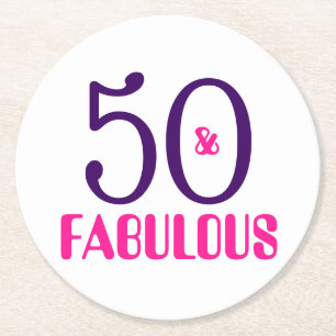 Rond 50 et cinquantième dessous de verre fabuleux de