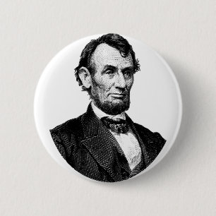 ROND 5 CM ABRAHAM LINCOLN NIP BADGE DE RETOUR