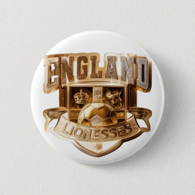 Rond 5 Cm Angleterre Lionesses Gold Badge (Devant)