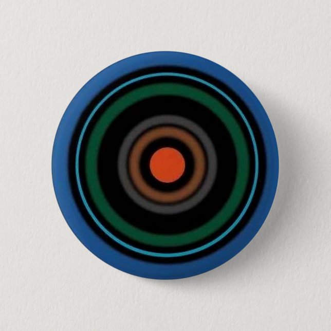Rond 5 Cm Badge bleu Lundi Pin (Devant)