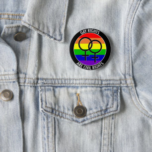 Rond 5 Cm Badge bouton - Les droits des gays sont des droits