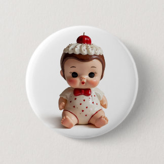 Rond 5 Cm Badge bouton Sugar Cherry Sweetie