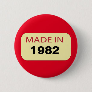 Rond 5 Cm Badge d'anniversaire personnalisé Fabriqué en (ann