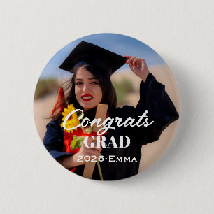 Rond 5 Cm Badge de bouton photo de graduation personnalisé