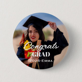 Rond 5 Cm Badge de bouton photo de graduation personnalisé
