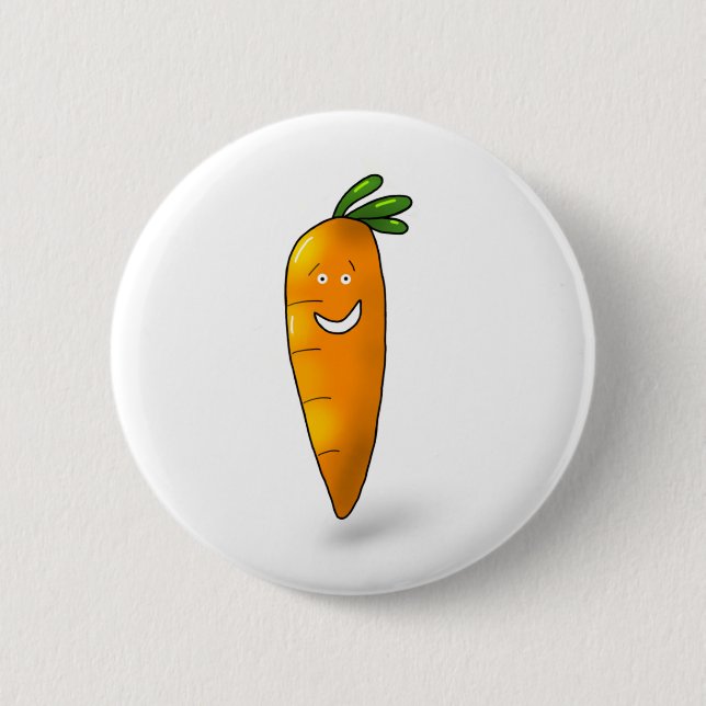 Rond 5 Cm badge de carotte amusant (Devant)
