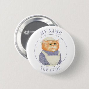 Rond 5 Cm Badge de nom de chat de cuisine II
