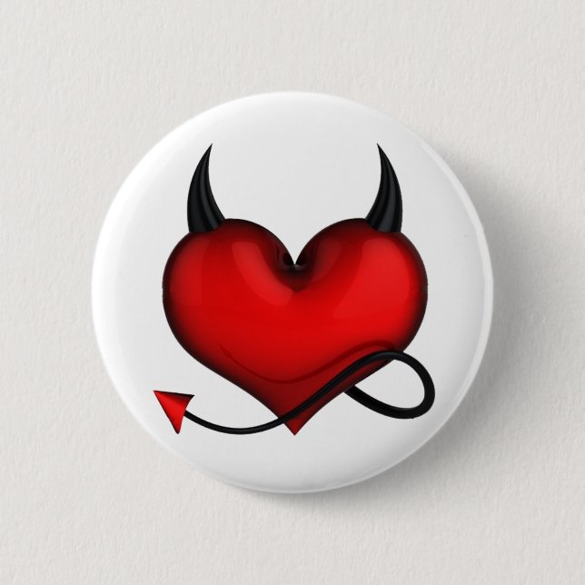 Rond 5 Cm Badge devil heart (Devant)