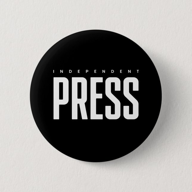 Rond 5 Cm Badge d'identification de presse indépendant (Devant)
