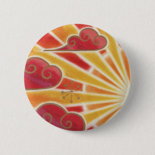 Rond 5 Cm badge du bouton du coucher du soleil