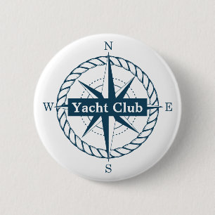 Rond 5 Cm Badge du Yacht Club