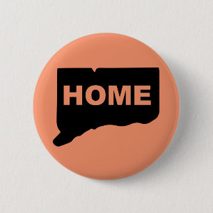 Rond 5 Cm Badge Épingle Bouton Accueil Connecticut Loin de l