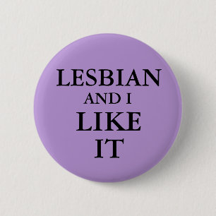 Rond 5 Cm Badge - Lesbienne Et Je L'Aime