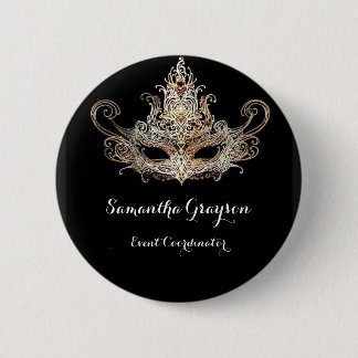 Rond 5 Cm Badge nominatif de boule de mascarade
