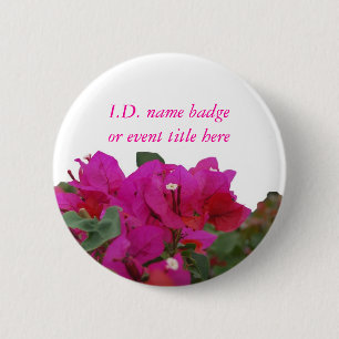 Rond 5 Cm Badge nominatif vif de fleurs