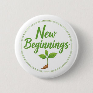 Rond 5 Cm Badge Nouvelle Début – Nouveau Chapitre