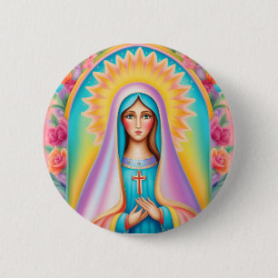 Rond 5 Cm Badge Sainte Vierge Marie