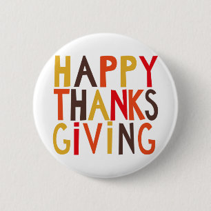Rond 5 Cm BON THANKSGIVING ! Badge