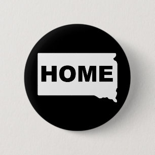Rond 5 Cm Bouton Badge Épingle Maison de Dakota du Sud loin 