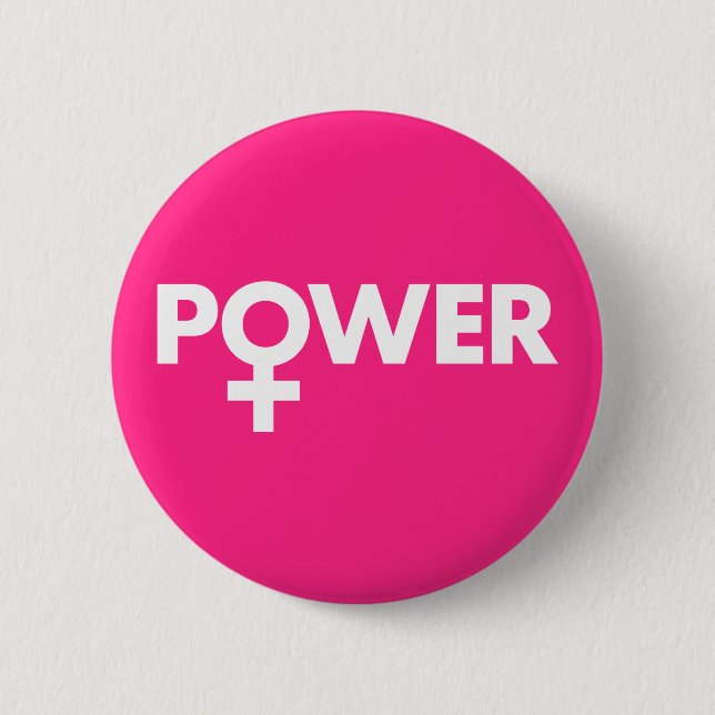 Rond 5 Cm Bouton de la broche du badge féministe (Devant)