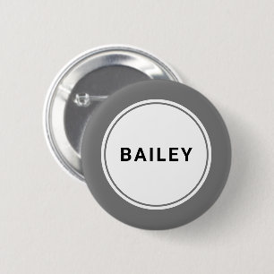 Rond 5 Cm Bouton d'épingle de badge de nom personnalisé