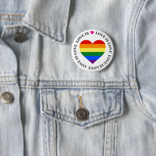 Rond 5 Cm Bouton LGBT Badge - L'amour est amour