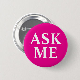 Rond 5 Cm Bouton Poser-Moi Pink Business Badge