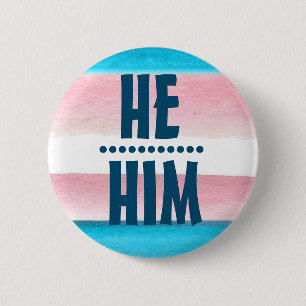 Rond 5 Cm Bouton PRONONONON FIERTÉ LUI/LUI BADGE