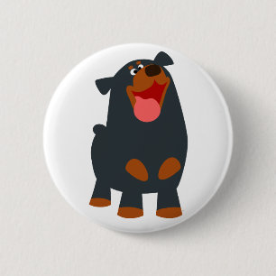 Rond 5 Cm Bouton Rottweiler de dessin sympa Badge
