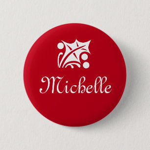Rond 5 Cm Boutons de badge pour la fête de Noël d'entreprise