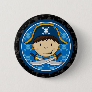 Rond 5 Cm Capitaine Button Badge de pirate