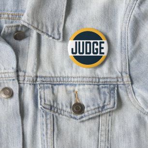 Rond 5 Cm Concours Juge Badge Bleu jaune