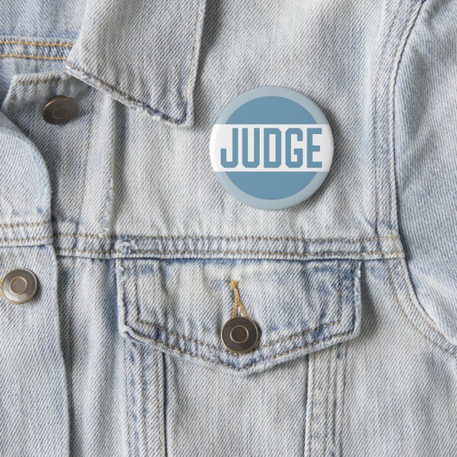 Rond 5 Cm Concours Juge Badge Blue (En situation)