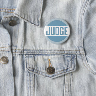 Rond 5 Cm Concours Juge Badge Blue