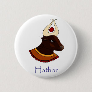 Rond 5 Cm Déesse égyptienne - Badge Hathor