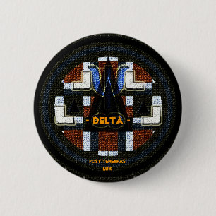 Rond 5 Cm DELTA Bouton d'inspiration Socionique / badge