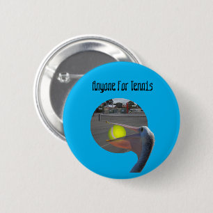 Rond 5 Cm Drôle joueur de tennis Pelican, Badge