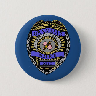 Rond 5 Cm Grammaire Police Dept Badge Pencil Effaser