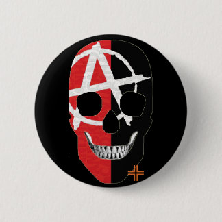 Rond 5 Cm HANDSKULL FAI Round Badge noir B2