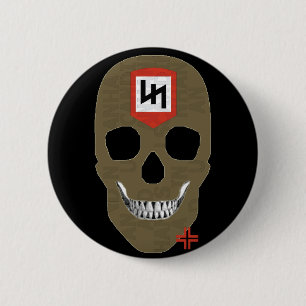 Rond 5 Cm HANDSKULL Youngers Round Badge noir B2
