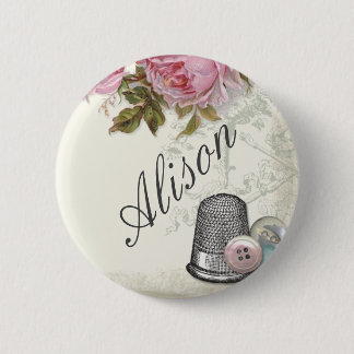 Rond 5 Cm IVOIRE de couture de notions, badge nominatif