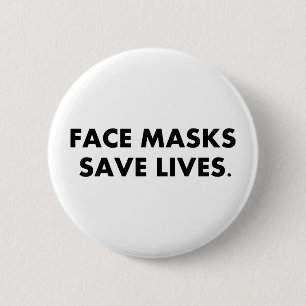 Rond 5 Cm Les Masques Visages Sauvent Des Vies. Badge