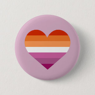 Rond 5 Cm Lesbian Pride Drapeau Coeur Design Badge Pride 202