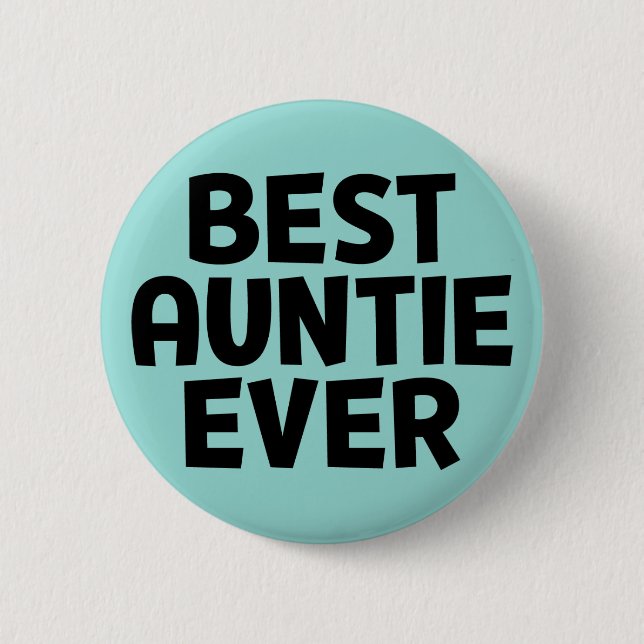 Rond 5 Cm Meilleure Tante Jamais. Badge (Devant)