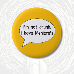 Rond 5 Cm Meniere's conscience pin badge vertige bouton vert