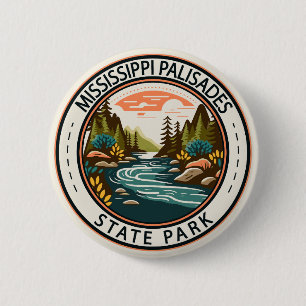Rond 5 Cm Mississippi Palisades State Park Badge Illinois