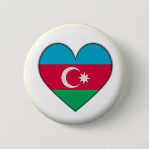 ROND 5 CM NOUVEAU ! ! - BADGE DE RETOUR DU COEUR AZERBAIJAN