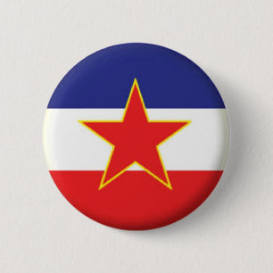 ROND 5 CM NOUVEAU ! ! - YOUGOSLAVIE NIP BADGE DE RETOUR