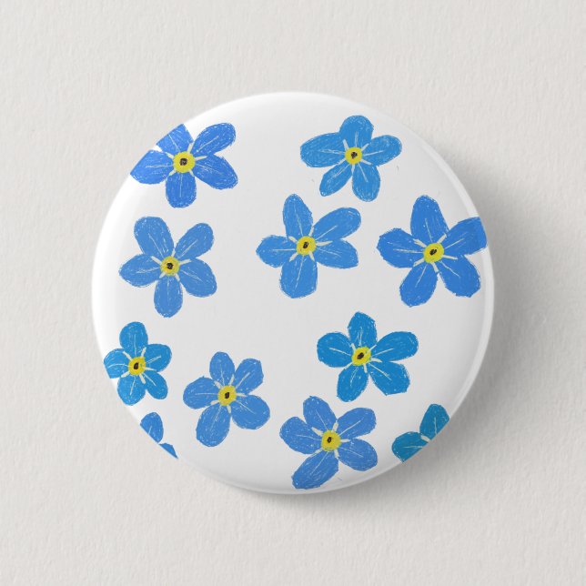 Rond 5 Cm Oubliez-moi-non-Fleurs Badge (Devant)